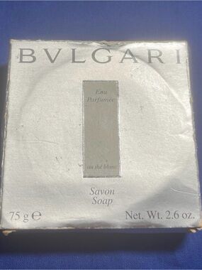 Bulgari White and Silver Branded Soap Box